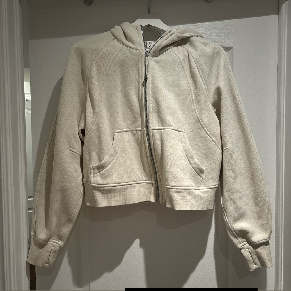 Lululemon Scuba Zip Up Matte Pearl